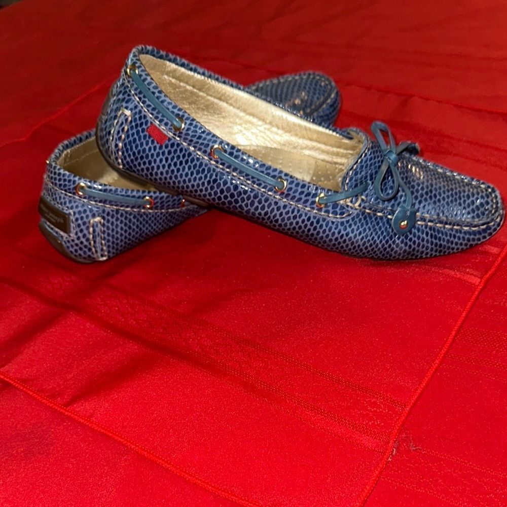 Marc Joseph Royal Blue Textured Loafers Size 8